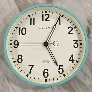 Sterling & Noble 11.5 inch Light Blue Clock